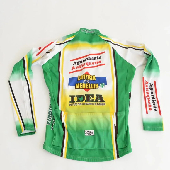 Suarez Biking Long Sleeve W/  Bottle Compartments Compression Zip Up Shirt M - Picture 2 of 13